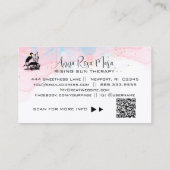 *~* AP46 QR Etheral Beach Marsh Elegant 2 Heron Visitekaartje (Achterkant)