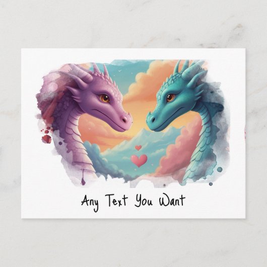 *~AP48 Invitation Genre Dragon PHOTO Carte postale (Devant)