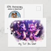 *~* AP48 Magische FOTO Uitnodiging Draak Ansichtka (Voorkant / Achterkant)