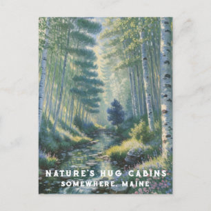 *~* AP49 Natuur Maine Bosbloemen Waterlelies Briefkaart
