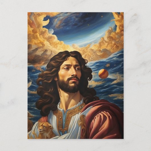 *~* AP50 Fantasy Universum Jezus Bloemmaan Briefkaart (Voorkant)