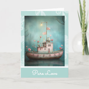 *~* AP51 19 Love Boat Hearts Romantische Valentijn Feestdagen Kaart
