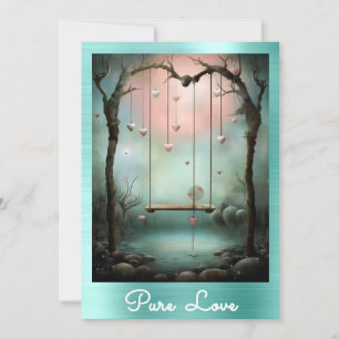 ** AP51 Romantische Swing Hearts Valentijn Serene Kaart