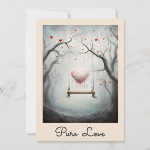 ** AP51 Romantische Swing Hearts Valentijn Serene Kaart