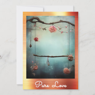 ** AP51 Romantische Swing Hearts Valentijn Serene Kaart