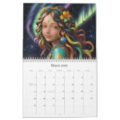 *~* AP58 Galactische Vrouwen Fantasie Kosmische Pl Kalender (Mar 2026)