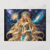 *~* AP58 Galactische Vrouwen Fantasy Foto Vergroti Feestdagenkaart (Voorkant)
