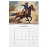 *~* AP59 Wild West Cowboy Paard Rodeo 4 Kalender (Feb 2026)