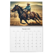 *~* AP59 Wild West Cowboy Paard Rodeo 5 Kalender (Jan 2026)