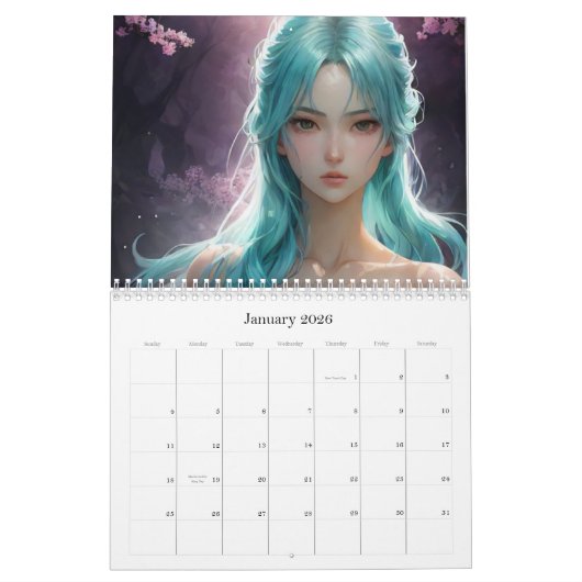*~* AP60 Magical Mermaids Muses Sea 1 Calendrier (Jan 2026)