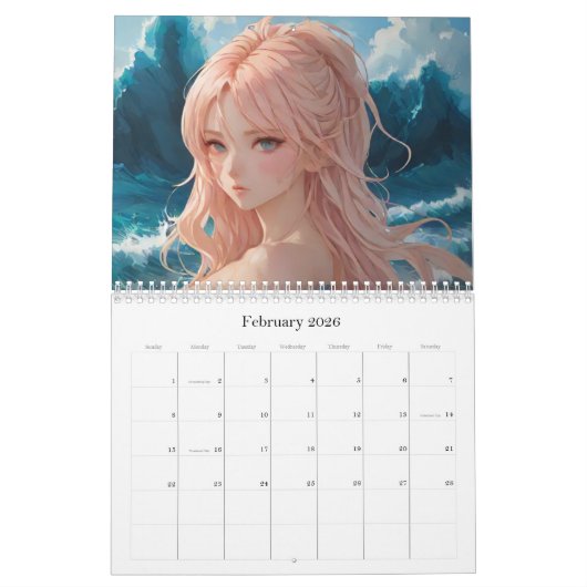 *~* AP60 Magical Mermaids Muses Sea 3 Calendrier (Feb 2026)