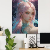 ** AP60 Water Goddess Fantasy Zee Zeemeermin 40 Poster (Thuiskantoor)