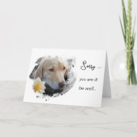 *~* AP61 Bloem Ziek Word beter Gouden Hond