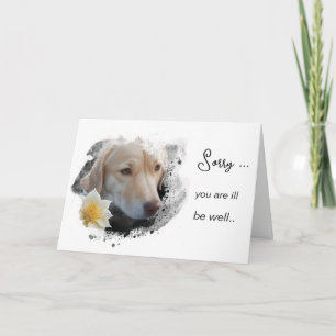 *~* AP61 Bloem Ziek Word beter Gouden Hond Kaart