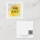 *~* AP63 VOTRE PLACE ? Carte de note plate de rela (Devant / Derrière)