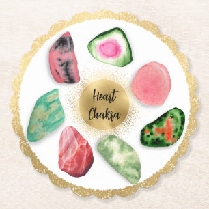 *~* AP64 Emoto Water Hart Chakra Papier Onderzette Kartonnen Onderzetters