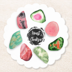 *~* AP64 Water Hart Chakra Papier Onderzetter Emot