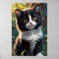*~* AP68 2:3 Kat Feline Kitten Kat Zwart Zoet
