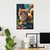 *~* AP68 2:3 Kitten Organge Tabby Schattige Zoet Poster (Thuiskantoor)