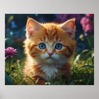 *~* AP68 5:4 Feline Kat Kitten Fluffy Natuur
