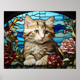 *~* AP68 5:4 Kat Katachtige Kitty Kittens Gebrands Poster