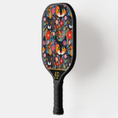 *~* AP68 Floral Whimsical Quirky Cat FOTO 8 Pickleball Paddle (Links)
