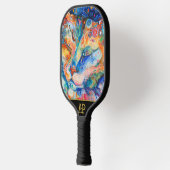 *~* AP68 grillige eigenzinnige kat Vibrant kleurri Pickleball Paddle (Links)