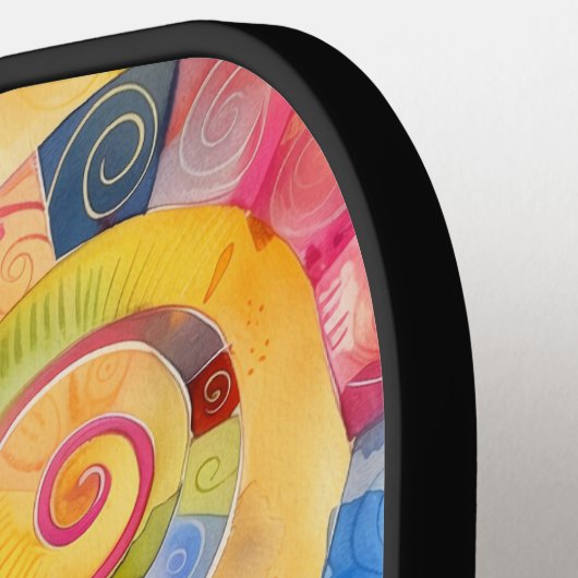 *~* AP68 Whimsical Quirky Cat Vibrant Kleurrijk 2 Pickleball Paddle (Links Detail)