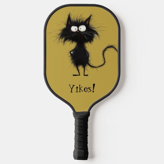 *~* AP68 Whimsical Quirky Cat Vibrant Kleurrijk 8 Pickleball Paddle (Achterkant)