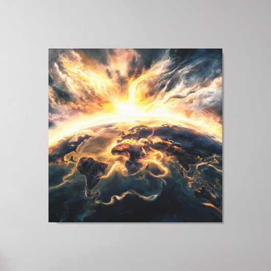 *~* AP70 Aarde Wereld Kosmische Eenheid Goed Canvas Afdruk (Voorkant)