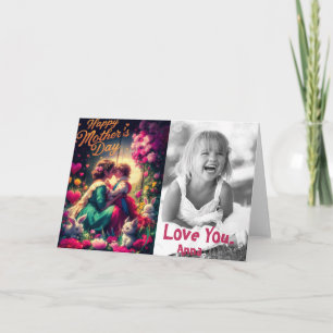 *~* AP72 Foto Moederdag Gevouwen Wenskaart Bedankkaart
