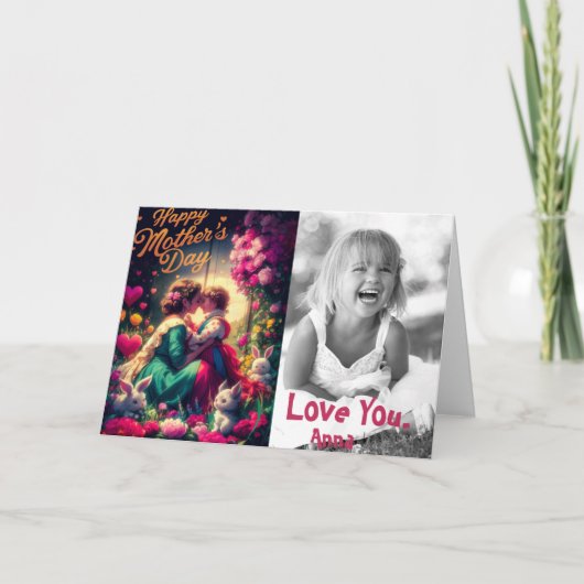 *~* AP72 Photo Carte de voeux pliée pour la fête d (Devant)