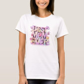 *~* AP72 Whimsical Moederdag Harten Bloemen 3-D T-shirt (Voorkant)