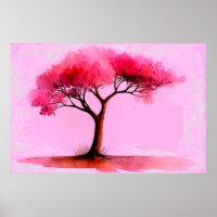*~* AP81 Moderne Artistieke Etherische Roze Boom