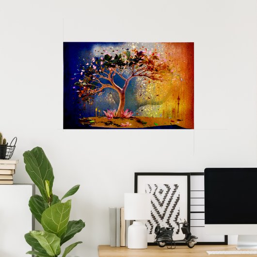 *~* AP81 Moderne artistieke Glitter Etherische Boo Poster (Thuiskantoor)