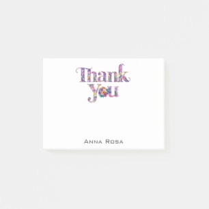 *~* AP85 Bloemen Dank u - Dankbaarheid Manifest Post-it® Notes
