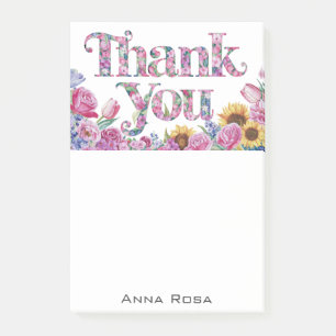 *~* AP85 Bloemen Dank u Dankbaarheid + Manifestere Post-it® Notes