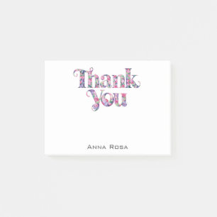 *~* AP85 Bloemen Dankbaarheid Manifest Dank u Post-it® Notes