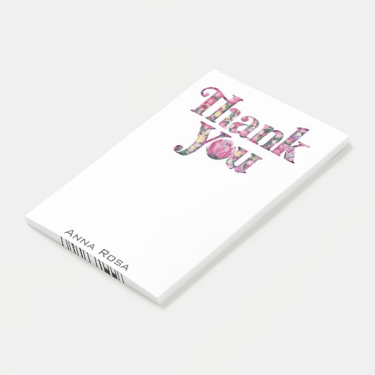 *~* AP85 Dank u Bloemen Dankbaarheid Manifestatie Post-it® Notes (Schuin)