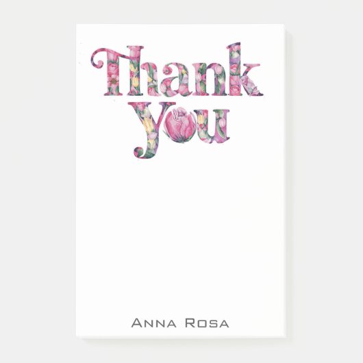 *~* AP85 Dank u Bloemen Dankbaarheid Manifestatie Post-it® Notes (Voorkant)