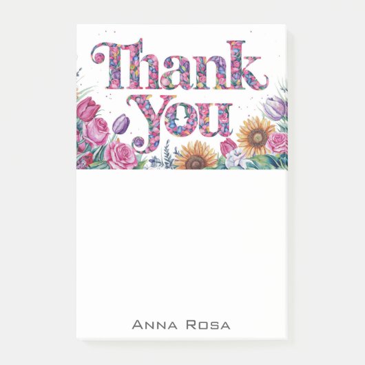 *~* AP85 Dankbaarheid Manifestatie Bloemen Tulpen Post-it® Notes (Voorkant)