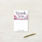 *~* AP85 Dankbaarheidsmanifestatie Bloemen Roze Post-it® Notes (Op bureau)