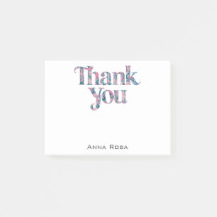 *~* AP85 Floral = Dankbaarheid Manifest Dank u Post-it® Notes