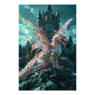 *~* AP88 Castle Fantasy Dragon Wall Artwork 16 Foto Afdruk