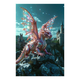 *~* AP88 Castle Fantasy Dragon Wall Artwork 17 Foto Afdruk