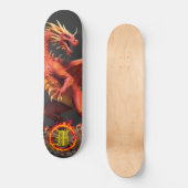 *~* AP88 Cirkel van Vuur Elementale Draak Fierce Skateboard (Voorkant)