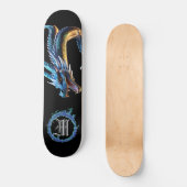 *~* AP88 Elemental Metallic Dragon Mouth Blue Skateboard (Voorkant)