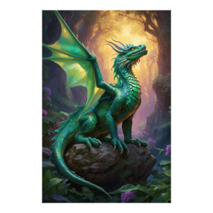 ** AP88 Magical Fantasy Dragon Wall Art 11 Foto Afdruk