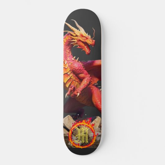 *~* AP88 Ring van Vuur Elementale Draak Fierce Skateboard (Voorkant)