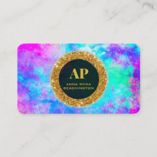 *~AP93 Neon BOLD Abstract QR-Visitekaartje Visitekaartje